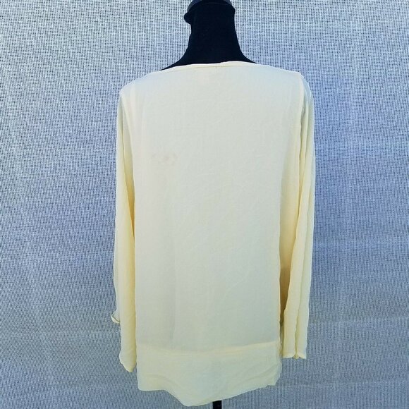 Vince Camuto Long Sleeve See- Through Blouse Women's. Size Large. NWT $89 - Picture 7 of 12